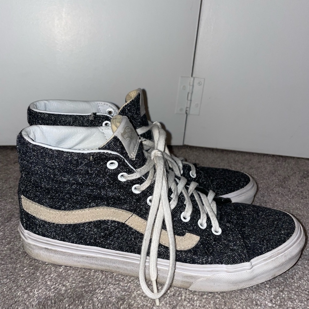 Vans Sk8 Charcoal Knit High Top Sneaker Men’s 7 Women’s 8.5